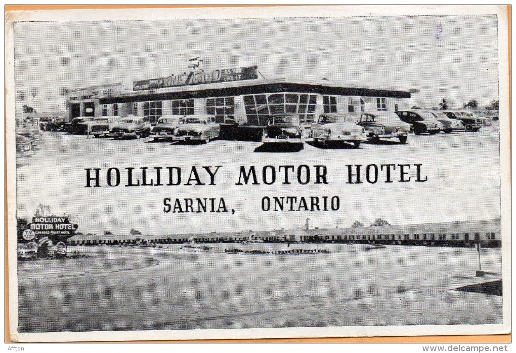 Holliday Motor Hotel Sarnia Ontario Canada Old Postcard - Sarnia