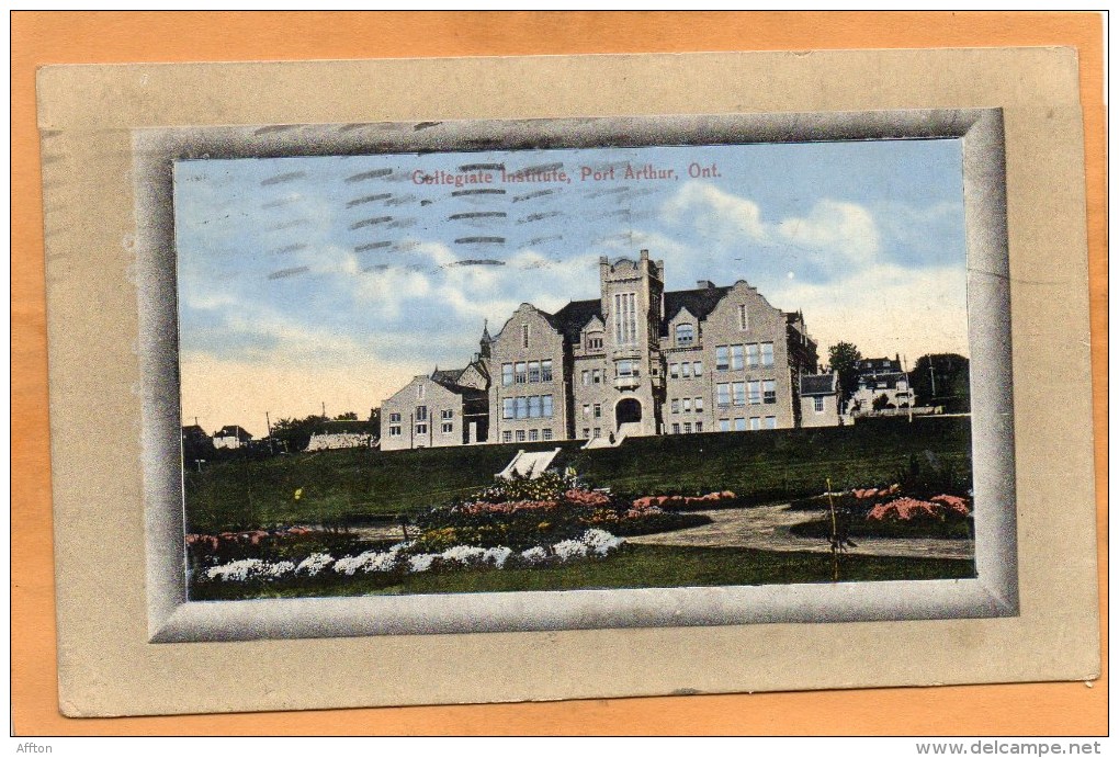 Collegiate Institute Port Arthur Ontario Canada 1913 Postcard - Port Arthur