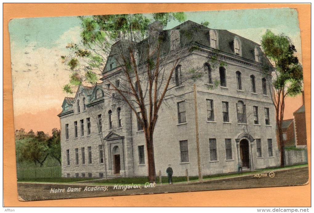 Notre Dame Academy Kingston Ontario Canada 1909 Postcard - Kingston