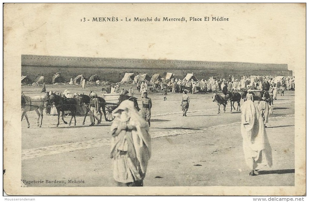 + CPA - MEKNES - Le Marché Du Mercredi, Place El Hédine - Meknès