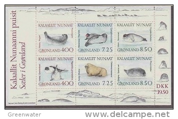 Greenland 1991 Seals M/s ** Mnh (22268) - Blocs