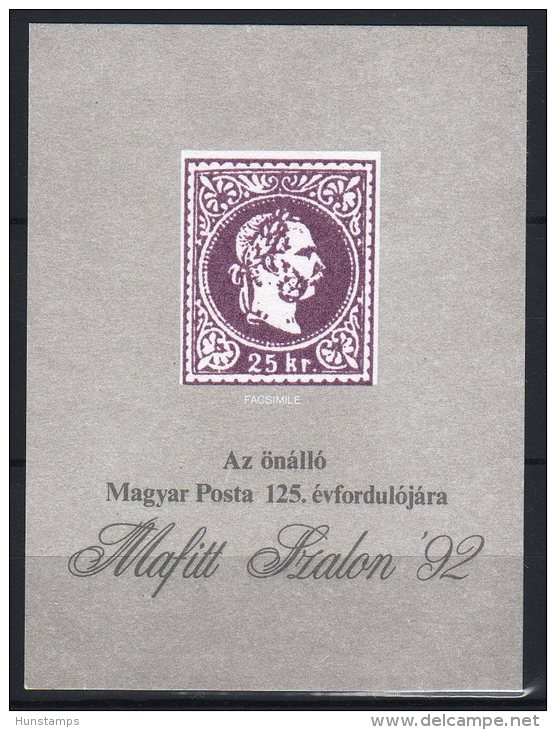 Hungary 1992. MAFITT (Hungarian Scientific Society Of Philatelic) Special Souvenir Sheet (commemorative Sheet) MNH (**) - Commemorative Sheets