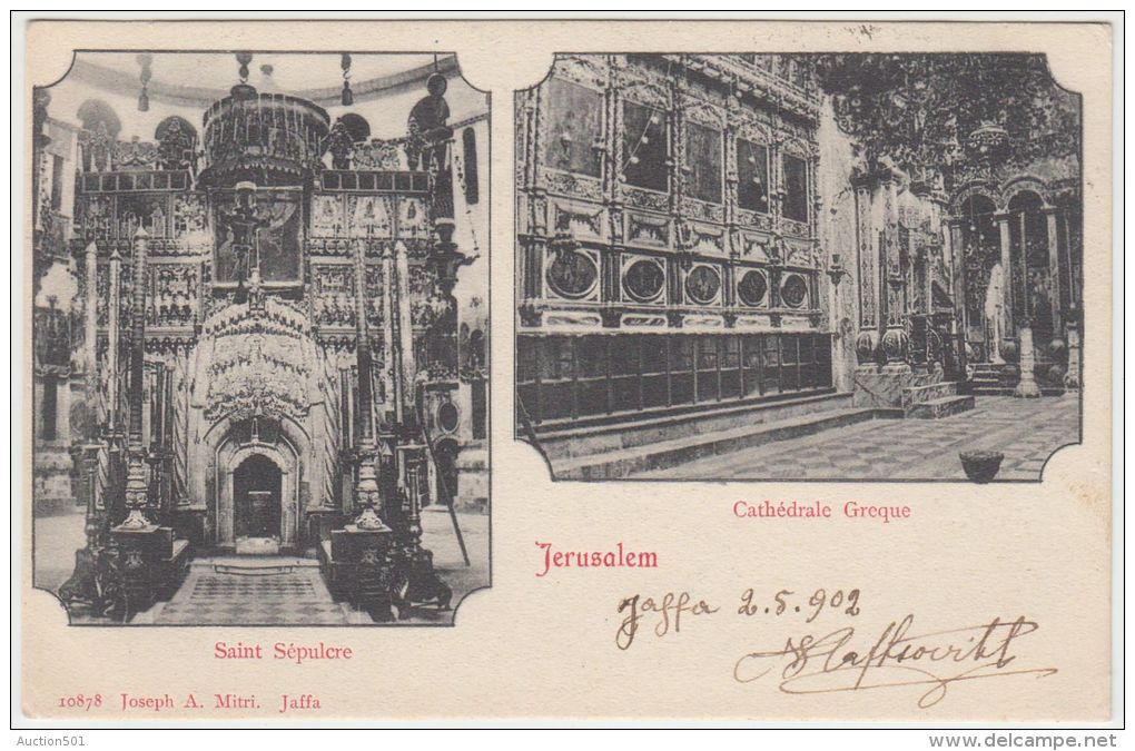 25269g JERUSALEM - Saint Sépulcre - Cathédrale Greque - 1902 - Joseph A. Mitri Editeur - Israel