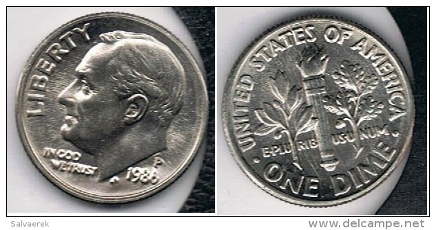 EE.UU.  USA  DIME  DOLLAR  P 1986 - 1946-...: Roosevelt