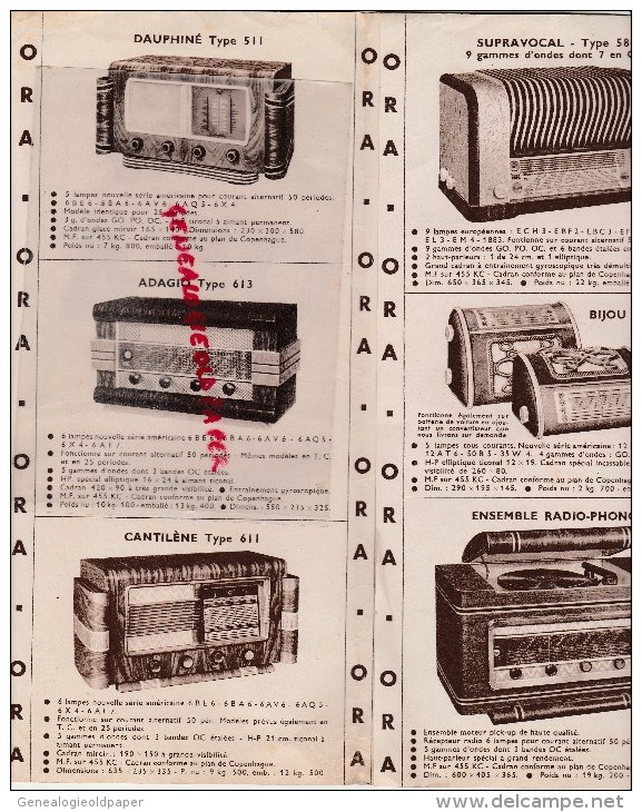 94 - MONTREUIL - BELLE PUBLICITE CATALOGUE ORA - USINE RADIO ELECTRIQUE-1950-1951 - Publicidad