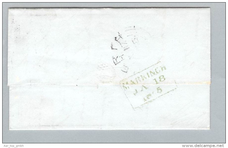 Grossbritannien 1855-01-18 Brief Mi#8 Typ IV Perth Nach Markirch - Briefe U. Dokumente