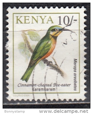 Kenia, 1993 - 10sh Cinnamon-chested Bee-eater - Nr.604 Usato° - Moineaux