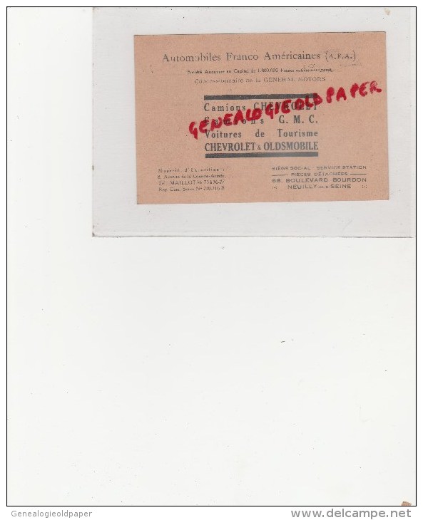 75008- 75 - PARIS - CARTE INVITATION SALON CHEVROLET -GMC- GENERAL MOTORS- 79 AV. CHAMPS ELYSEES-NEUILLY - Visiting Cards