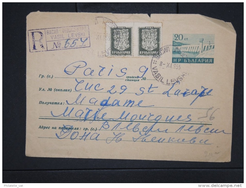 BULGARIE-Entier Postal En Recommandé De Vasil Levski En 1955  Aff Plaisant  à Voir    P6167 - Postales
