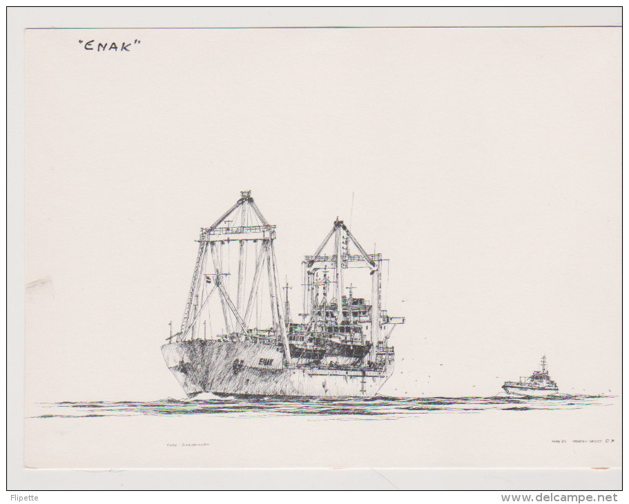 BAT.L077 - Gravure De MAARTEN GROOT - Cargo "ENAK" Scheveningen - Other & Unclassified