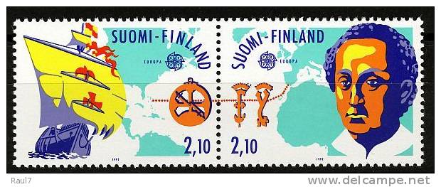 EUROPA-CEPT 1992 - Finlande - 2v NEUF ** (MNH) Ch. Colomb - 1992