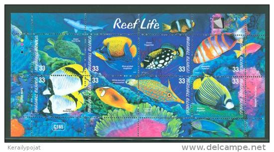 Marshall Islands - 2000 Marine Life Kleinbogen MNH__(THB-2443) - Marshall