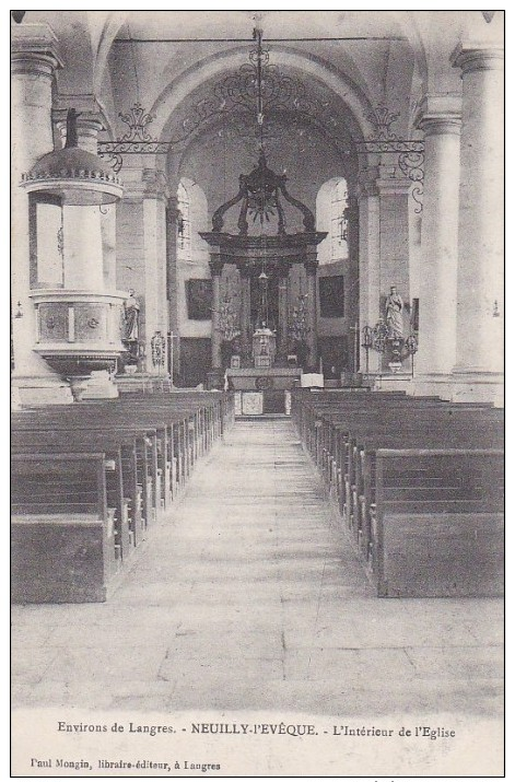 52 NEUILLY L' EVEQUE  Intèrieur De L' EGLISE  Le CHOEUR  La CHAIRE Statues - Autres & Non Classés