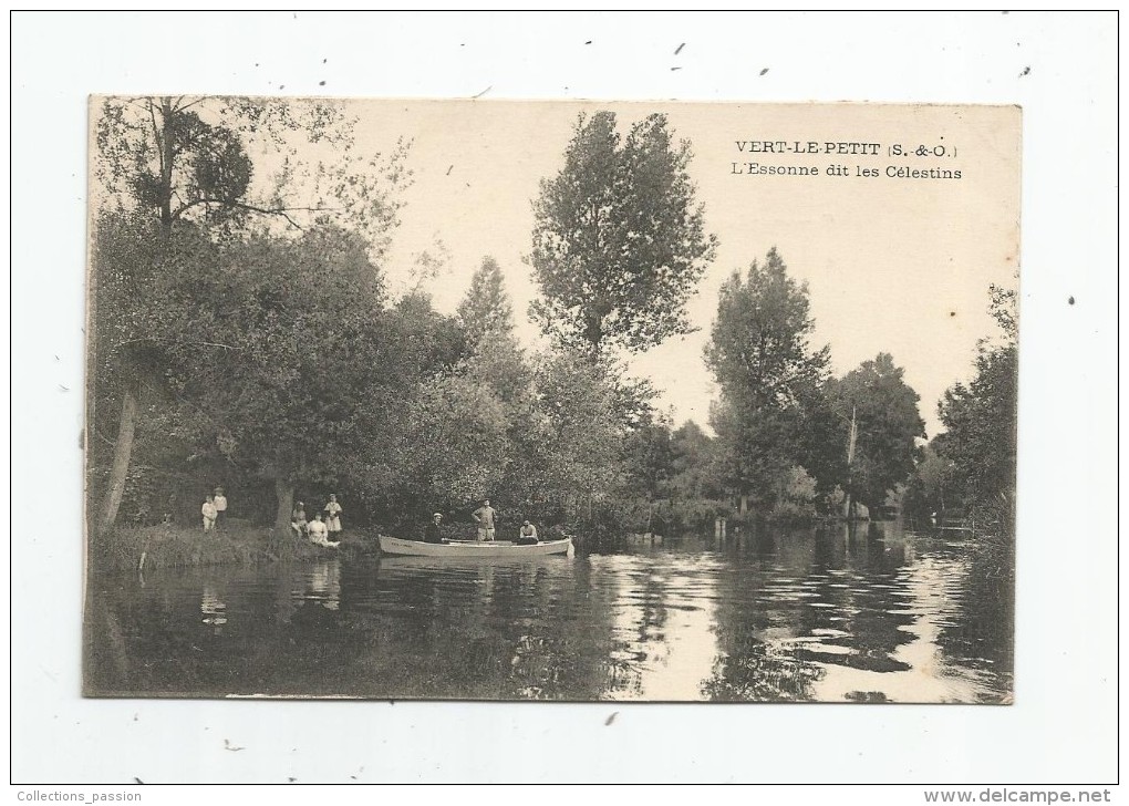 Cp , 91 , VERT LE PETIT , L'ESSONNE Dit Les CELESTINS , Voyagée - Vert-le-Petit