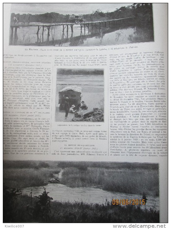 Carte Des Raids Raid Aeriens  Et Automobiles En Afrique 1926  Mission Chaumel Tranin Duverne   Citroen - Non Classificati