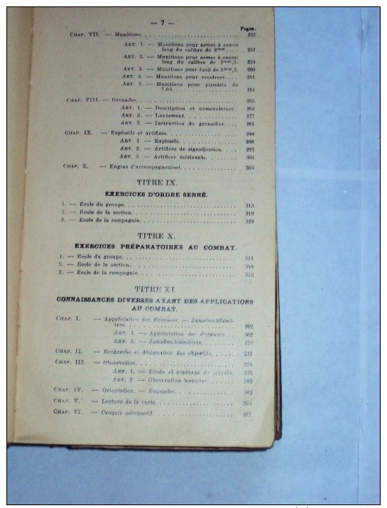 Manuel du gradé d´Infanterie,1931 service militaire ministère de la guerre commandement tir combat mitrailleur garnison