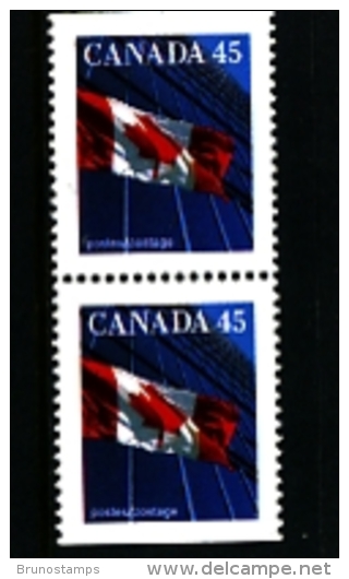 CANADA - 1995  45c  FLAG  PAIR  FROM  BOOKLET  MINT NH - Nuovi