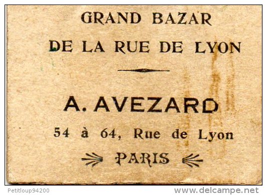 MINI CALENDRIER 1924  Grand Bazar De La Rue De Lyon  PARIS  ARC DE TRIOMPHE  O - Formato Piccolo : 1921-40