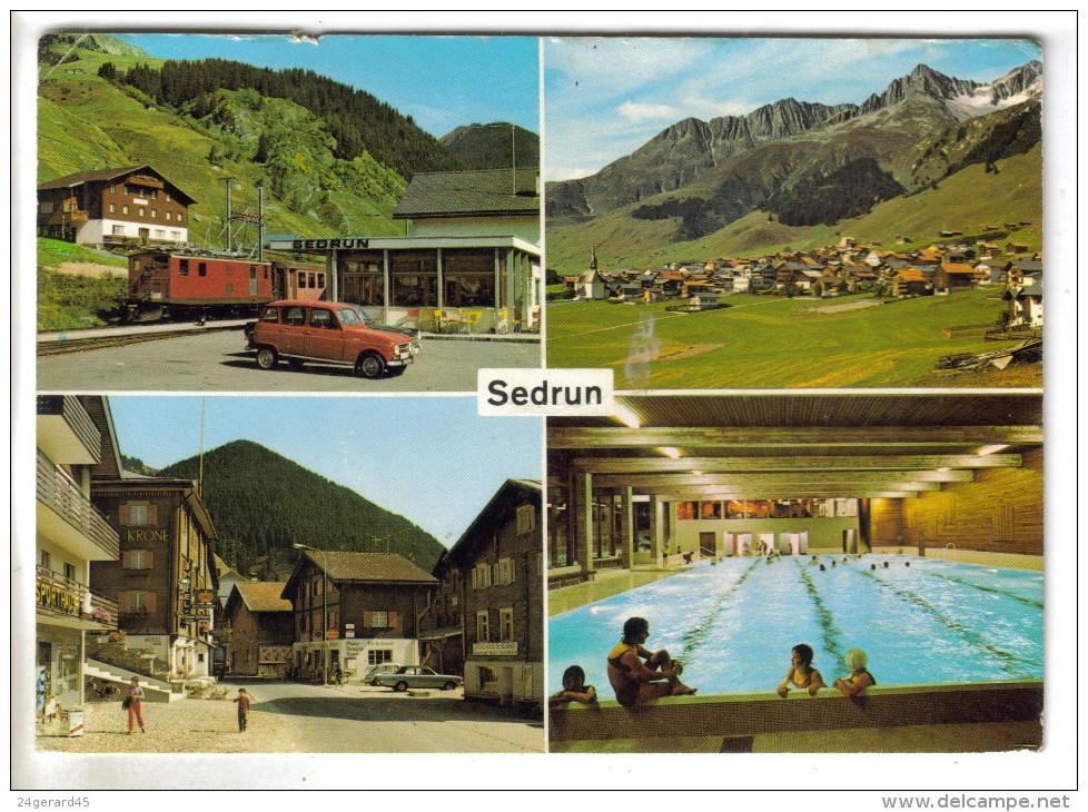 CPSM TUJETSCH (Suisse-Grisons) - SEDRUN 1400 M : 4 Vues - Tujetsch