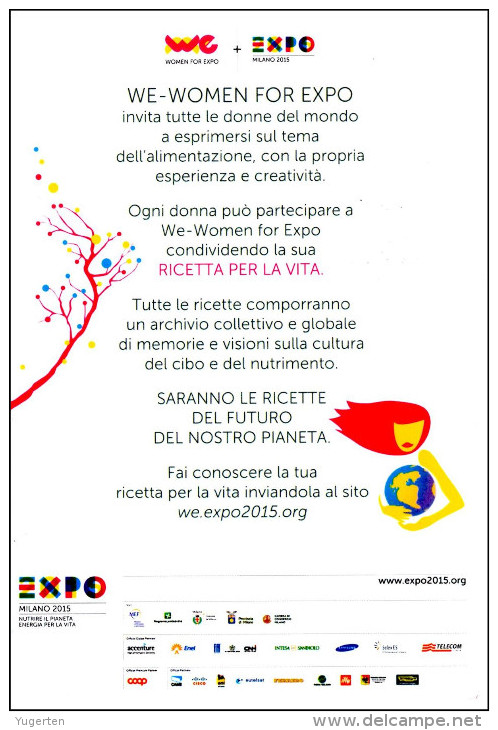 Card  - Expo Milano 2015 - Milan - Algerian Stamp YT 1704 - Protect The Planet - 2 Scans - 2015 – Milán (Italia)