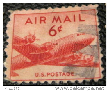 United States 1947 Airmail DC-4 Skymaster 6c - Used - 2a. 1941-1960 Usados