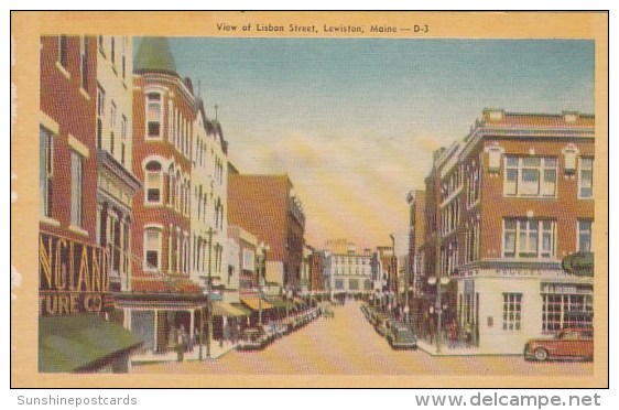 View Of Lisbon Street Lewiston Maine - Lewiston