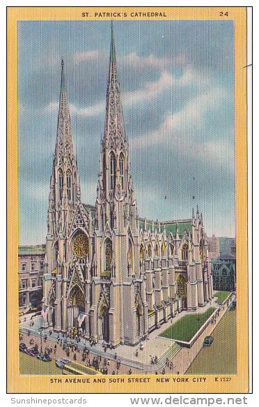 Saint Patrick's Cathedral 5th Avenue And 50th Street New York City New York 1955 - Churches