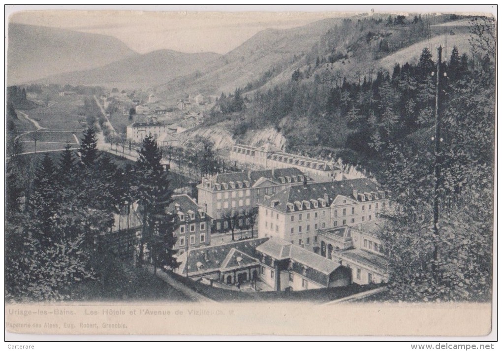 Carte Postale Ancienne,38,isere,URIAGE LES BAINS EN 1900,PRES Grenoble,hotel - Uriage