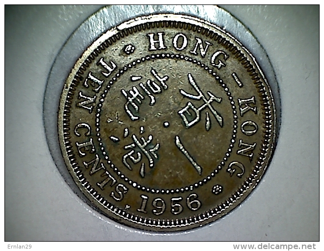 Hongkong 10 Cents 1956 H - Hong Kong