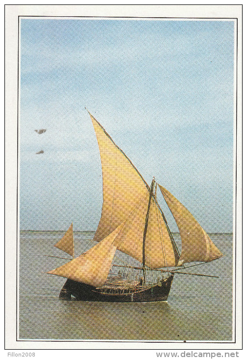 Bangladesh - Bateau à Voile Sur Le Delta Du Gange -  L'histoire Est Présentée Au Verso De Cette Carte Fiche - Bangladesh