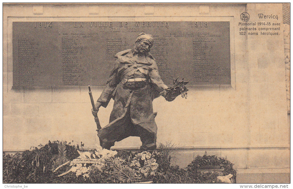 Wervik, Wervicq, Mémorial 1914-18 Avec Palmarès Comprenant 102 Noms Héroiques (pk19573) - Wervik
