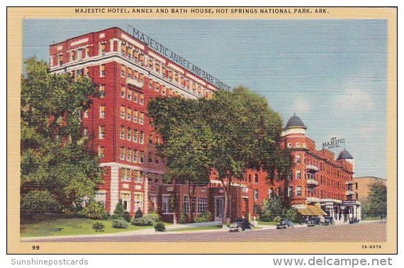 Majestic Hotel Annex And Bathhouse Hot Springs National Park Arkansas 1944 - Hot Springs