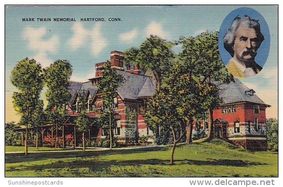Mark Twain Memorial Hartford Connecticut 1943 - Bridgeport