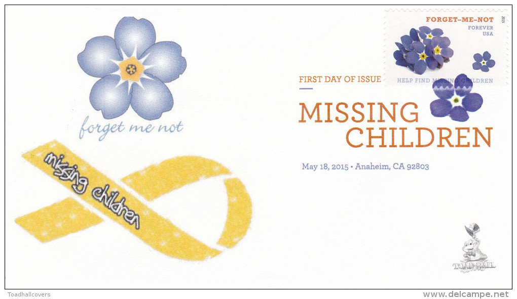 Missing Children FDC With DCP Cancellation, From Toad Hall Covers, #2 Of 2 - 2011-...