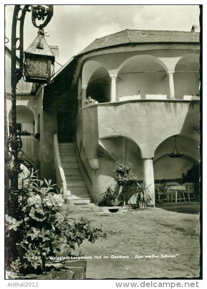 Langenlois NÖ Hof Im Gasthaus Zum Weissen Schwan Laterne Sw 26.7.1965 - Langenlois