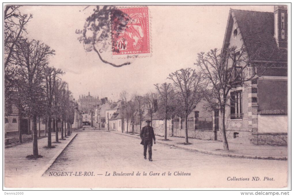 NOGENT-LE-ROI - Le Boulevard De La Gare Et Le Château -ed. N D - Nogent Le Roi