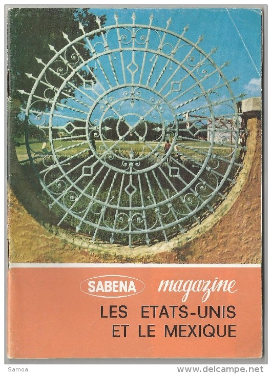 Sabena Magazine 1967 N° 64 États-Unis Mexique Aviation Photos Bourvil Beverly Adams Pianiste Jacques Genty - Aviation