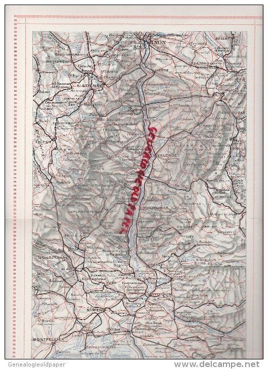 ATLAS PLM- SNCF- CHEMINS DE FER- LA VALLEE DU RHONE -LYON-VIENNE-ORANGE-AVIGNON-ARLES-NIMES-AIGUES MORTES