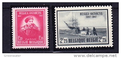 Belgium 1947 Belgica Expedition 2v ** Mnh (22305) - Other & Unclassified