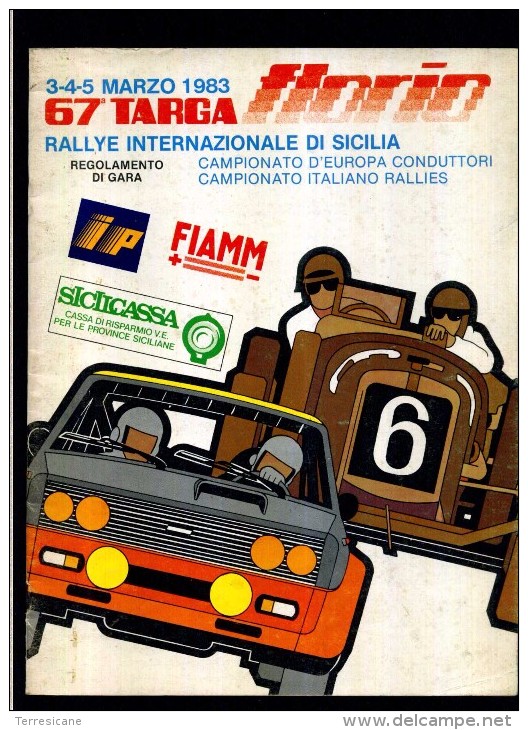 X 67 TARGA FLORIO 1983 RALLYE INT.LE REGOLAMENTO DI GARA ITA FRA ING 36 PAG - Non Classificati