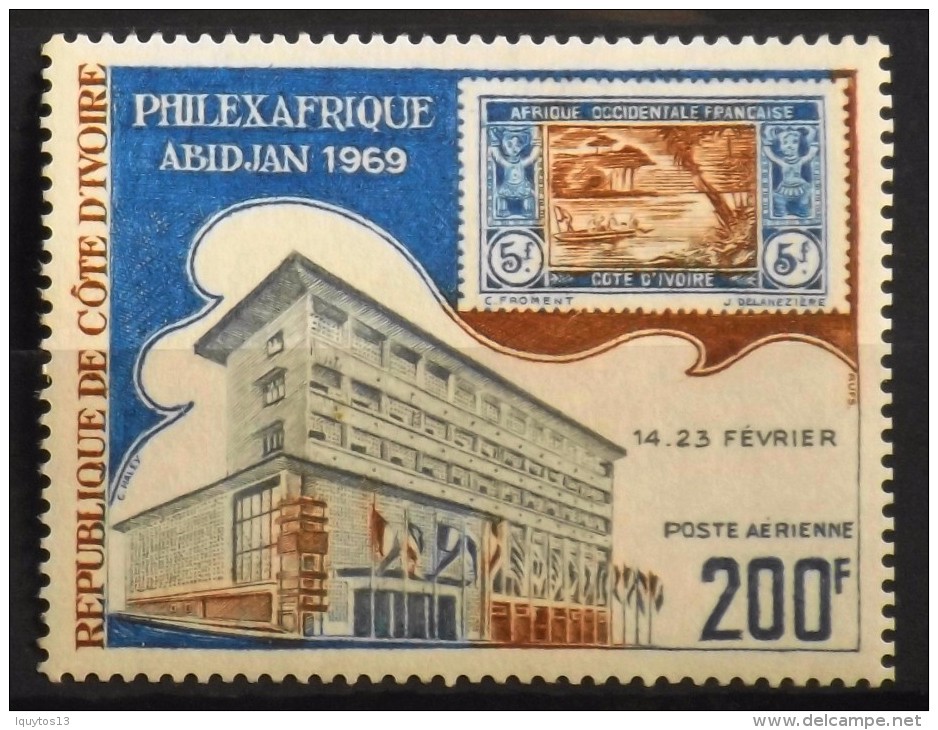 COTE D'IVOIRE - POSTE AERIENNE 1969 - N° 44 Timbre NEUF** - Parfait Etat - - Côte D'Ivoire (1960-...)