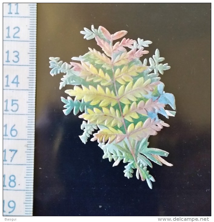 Chromo Decoupis, Gaufré A Coller. Theme Floral, Fleur, Vers 1900 - Bloemen