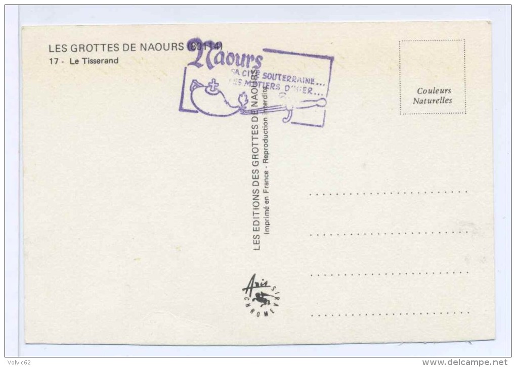 Lot, série  de 17 Cartes sur Naours les grottes, moulin  métier calvaire galerie scan total recto/verso