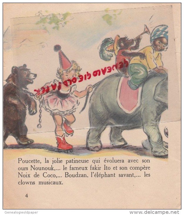 GERMAINE BOURET - DESSIN CIRQUE - BIONGO CIRCUS - PATINEUSE- FAKIR ITO - CLOWN- OURS - Non Classés