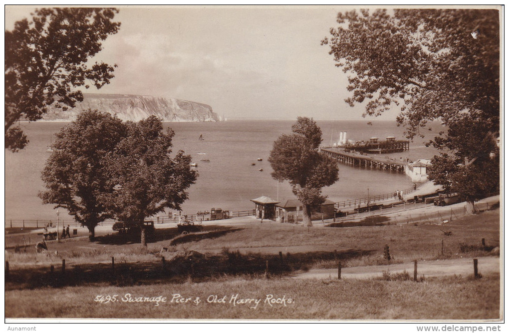 Reino Unido--Swanage--1933--Pier & Old Harry Rocks--Fechador-'-Swanage-a Paris, Francia - Swanage