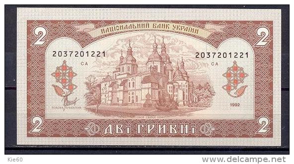 Ukraine - 1992  - 2 Grivni - P104c...UNC - Ukraine