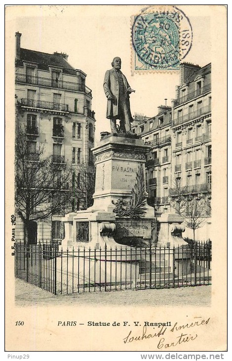 PARIS       STATUE DE RASPAIL  SQUARE - Statues