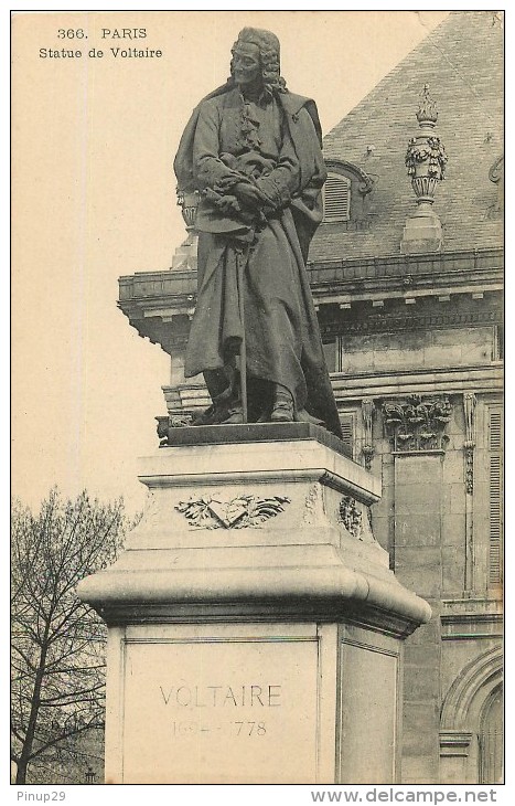 PARIS       STATUE DE VOLTAIRE - Statues