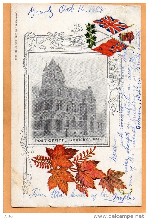 Post Office Granby Quebec Canada 1905 Postcard - Granby