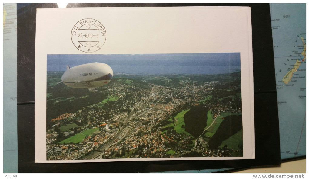2000 Zeppelin NT Tag Der Luftfahrt Mit Bordsiegel Marke Spezielle Frankatur - Eerste Vluchten